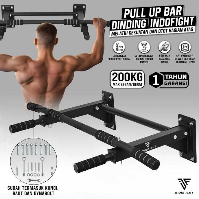 Alat Pull Up di Rumah Dinding Indofight Chin Up Bar Tiang Gantungan Besi Pull Up