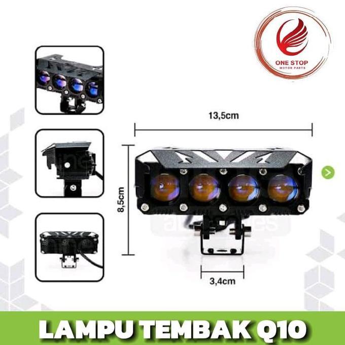 Lux- Lampu Tembak Led 4 Mata Q4S Dan Q10 Luximos Luminos Nine