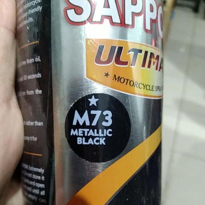 cat spray pilok pilox cat semprot sapporo ultimate saporo M73 metallic black hitam metalik metalic h