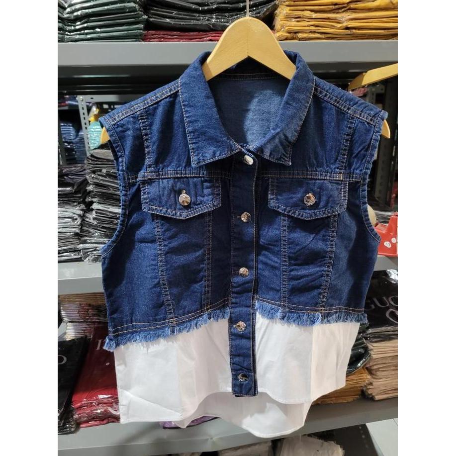 Ropa- 973 - Rompi Jeans Nita/Rompi Nita/Blazer Jeans Nita Atasan Crop