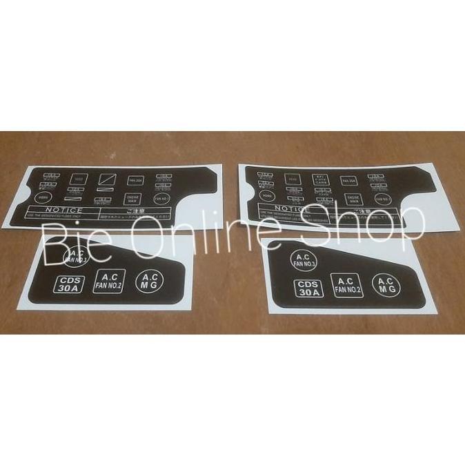 kinarazaki / STICKER BOX SIKRING / FUSE BOX TOYOTA COROLLA TWINCAM AE92 Diskon