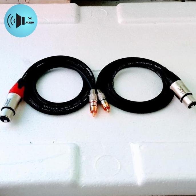 TERBARU - [SATU SET]Kabel audio Jack mixer to power jack XLR FEMALE TO RCA