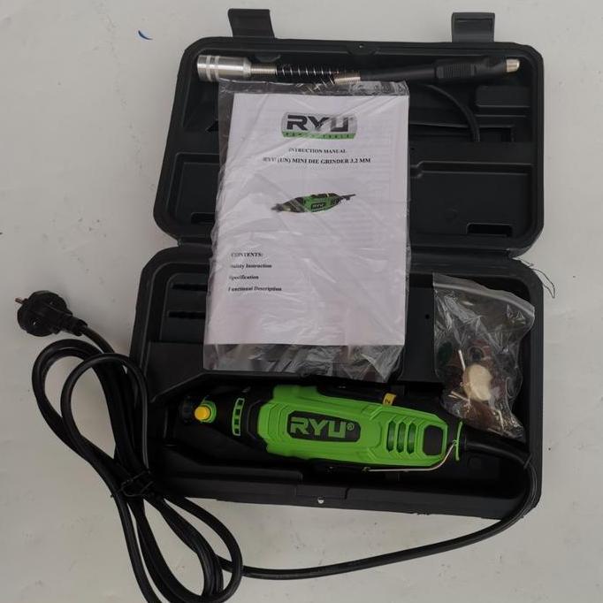 Ryu Die Grinder Mini Rdg 3.2 Bor Tuner Drill Set Plus Mata