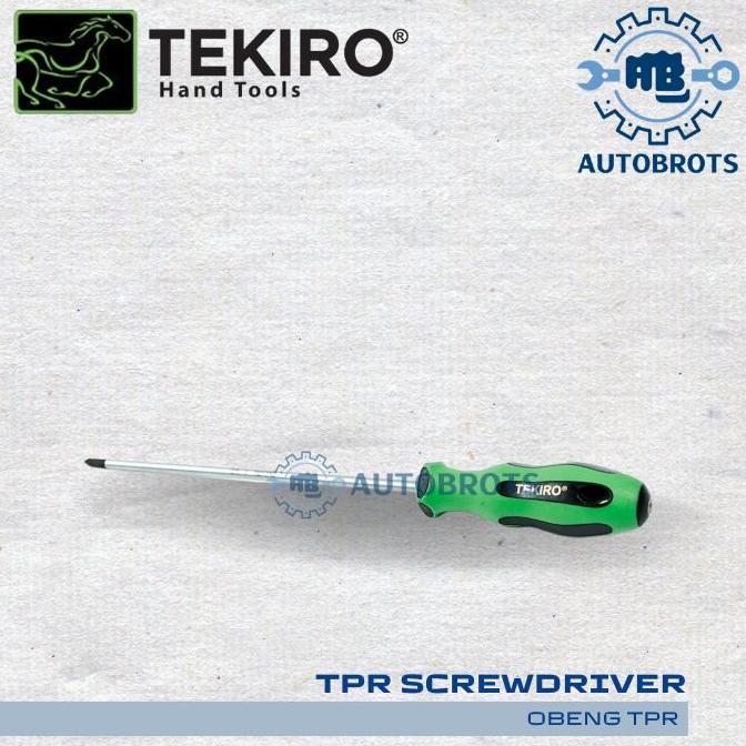 Vbesha76 - Tekiro Obeng Tpr (+) #Ph0 3 X 150Mm Gagang Karet / Screwdriver Plus