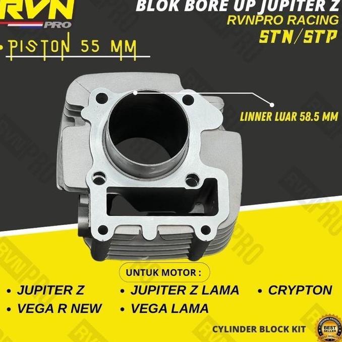Blok Seher Boring Bore Up Jupiter Z Vega 58,5Mm 58 Mm 55Mm 55 Mm Rvn Thailand