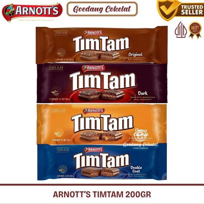Tim Tam Arnott'S Import Australia 200G - Biskuit Coklat Tebal Snack Aussie Mewah Premium Halal