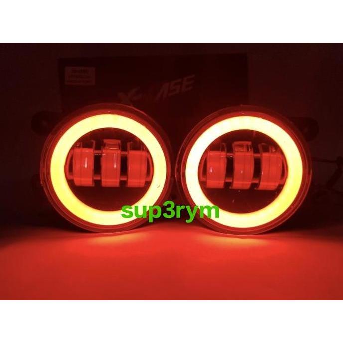 Lampu Foglamp Led Daymaker 3.5 Inch 8D  Led Angel Aye Ring Senja Fog Lamp Hi Lo Jauh Dekat
