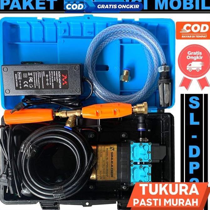 Paket Box cuci motor dan mobil dual pump sinleader Selang 10M Lengkap
