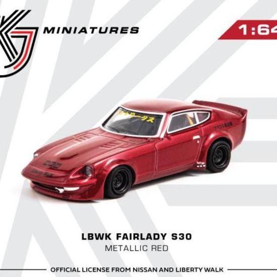 KJ64003R KJ MINIATURES 1/64 LBWK NISSAN FAIRLADY S30 METALLIC RED A2158