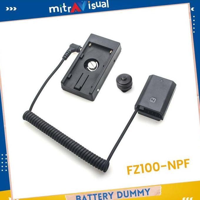 FZ100 Dummy Battery to NPF NP-F970 Adapter Hot Shoe Plate for Sony Camera
