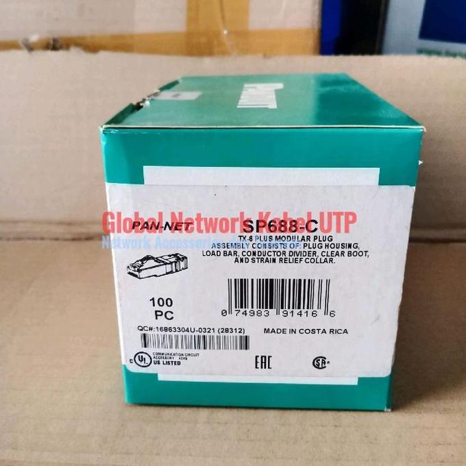Ready  Konektor Rj45 Cat.6 panduit SP688-C/Modular Plug Rj45 Panduit cat.6