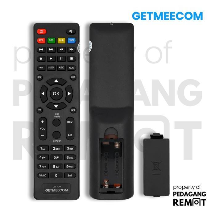 Ready Remote STB Getmecom Wcom / Remot Set Top Box Receiver Parabola Getmecom HD5 Robocop