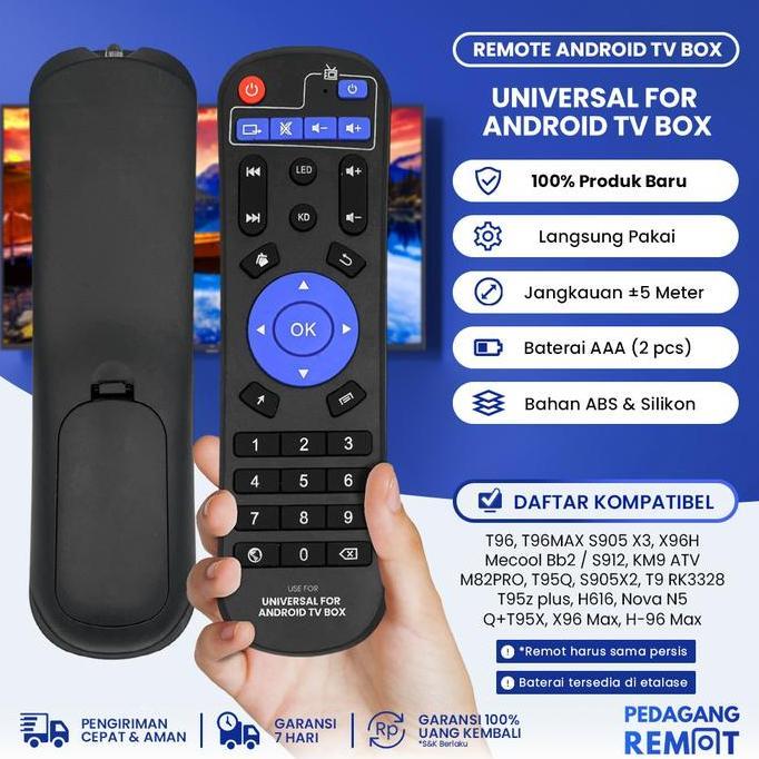 Ready Remot Remote STB Android TV BOX Universal MeeCool BB2 / T96 Max / X96H /KM9 ATV / M82 Pro / T9