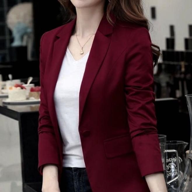 Blazer Cewe Merah Cabe / Blazer Formal Wanita Merah