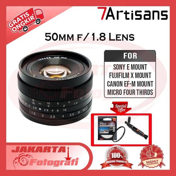 NEW 7artisans 50mm f1.8 APS-C Lens 7artisan 50MM F1.8