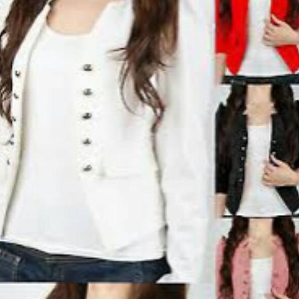 Blazer Wanita Lengan Panjang Wolfis Kancing 8