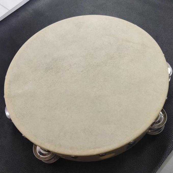 Tamborin kulit kayu 10" atau 25cm HARRIER