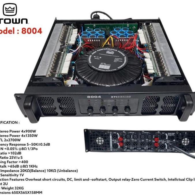 Power amplifier crown 8004 4CH 800 watt