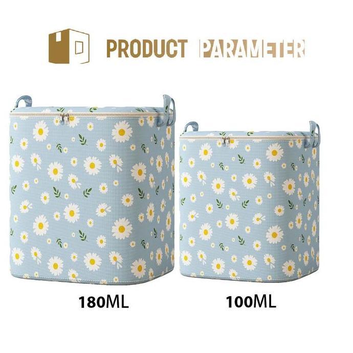 100/180L box pakaian kotak penyimpanan box penyimpanan barang Praktis tas penyimpanan baju tahan lam