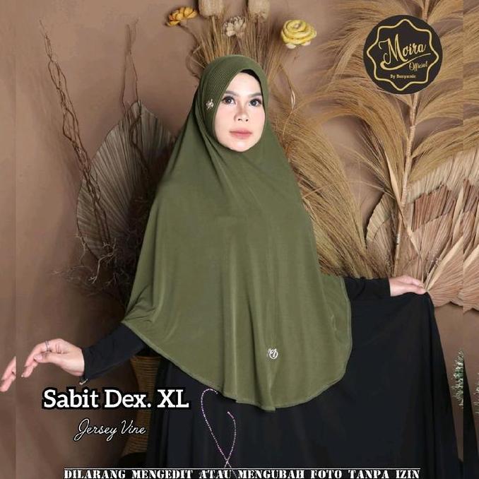 0607 Jilbab Moira Ped sabit busa size Jumbo Xl jersey Vine/Hijab Fine ori by bunyamin