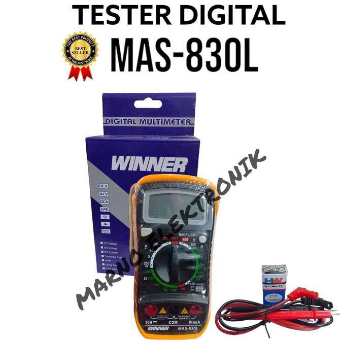 TESTER WINNER  DIGITAL MULTITESTER MAS-830L MAS830L ASLI ORI ORIGINAL A2162