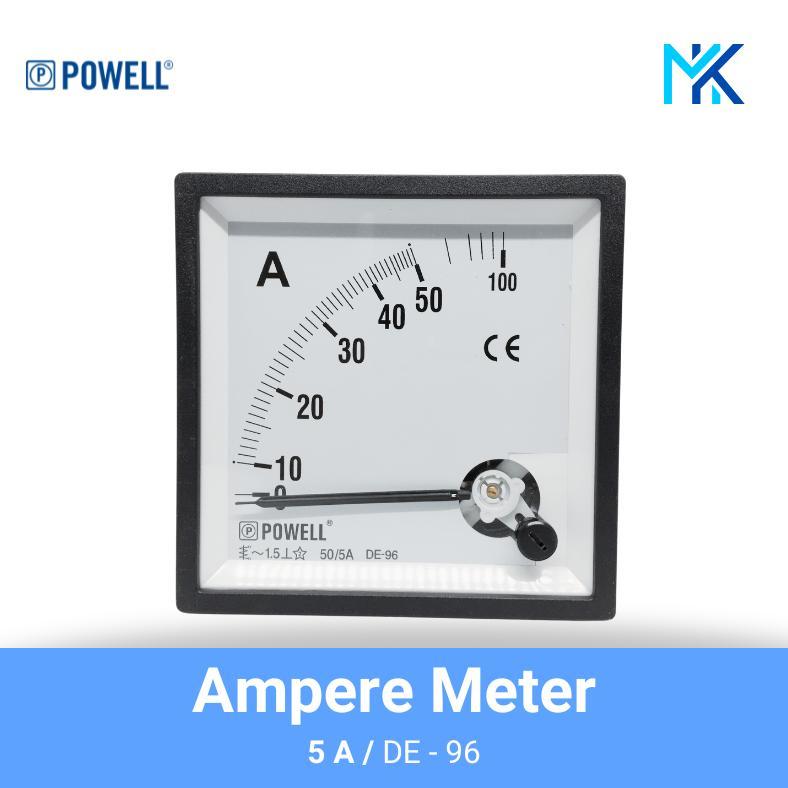 POWELL - AMPERE METER JARUM 96 X 96 / 20-3000A / VIA CT AMPERE METER