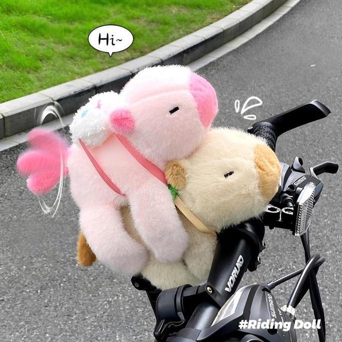 Boneka Nailong Gelang Ring/ Mewah Clingy Capybara Plush Wrislet / Capybara Lumba-Lumba Couple Bracel