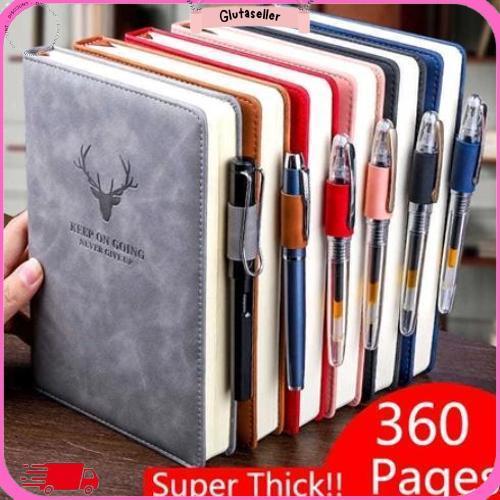 A5 Notebook Kawaii 360 Halaman Buku Harian Buku Harian Lilin Kulit Bisnis Sekolah Kuliah Kantor Perl