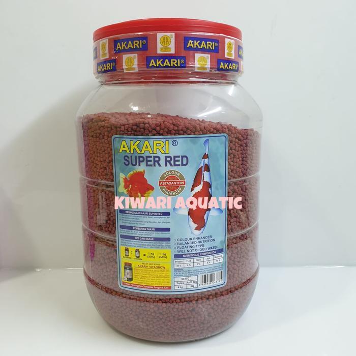 AKARI SUPER RED 4 KG Pakan Ikan Koi Koki Colour Enhancer 4Kg
