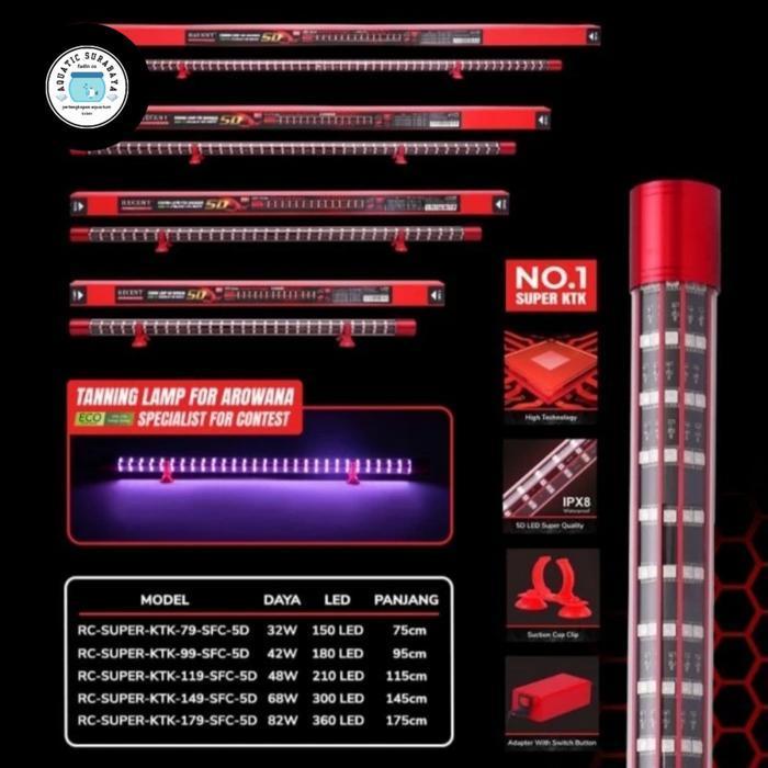 LAMPU LED TANNING ARWANA 5 D RECENT SUPER KTK  ARWANA KUALITAS KONTES
