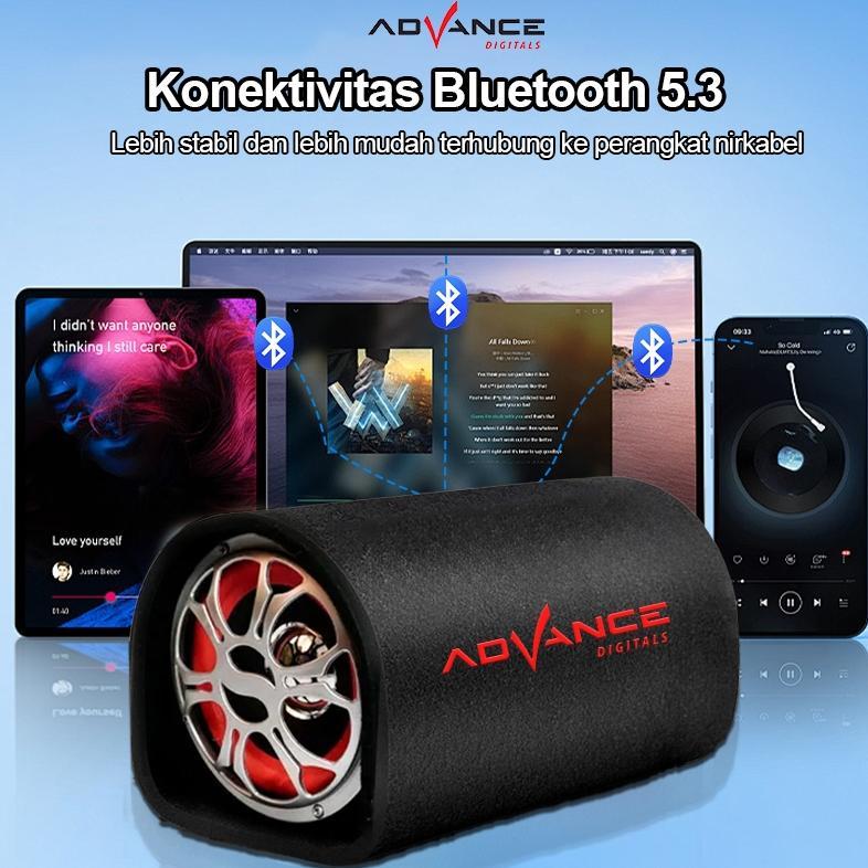 Sale Advance Speaker Bluetooth Bass T-101BT PRO Speaker Subwoofer Bluetooth Untuk Mobil Sepiker Blue