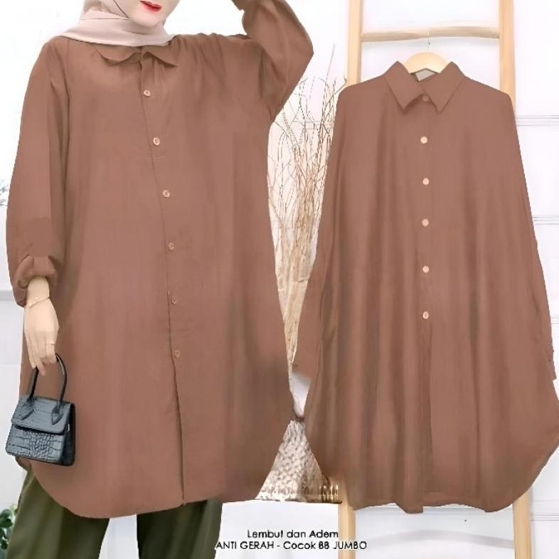 murah new product  tunik polos wanita // tunik polos jumbo katun ld 125