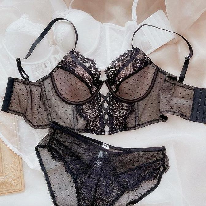 Elody Bustier SET Bra Top dan CD Kawat Pushup Lace Renda Sexy Dalaman Blazer Senza  Baju Tanktop  Lo