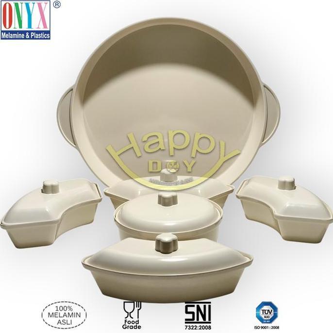 PARTY SET | SERVING SET | WADAH SAJI PRASMANAN BULAT SET MELAMIN 17IN