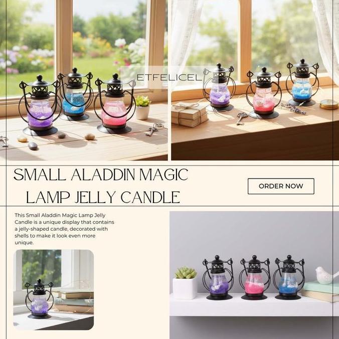 Small Aladdin Magic Lamp Jelly Candle/PajanganLilin Klasik Aromaterapi