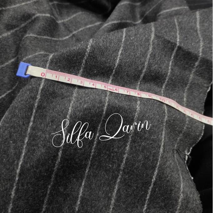 Kain Bahan Celana Salur Wool Italian (Bahan Tebal) Bahan Blazer Wool (Harga Per 0,5 Meter)