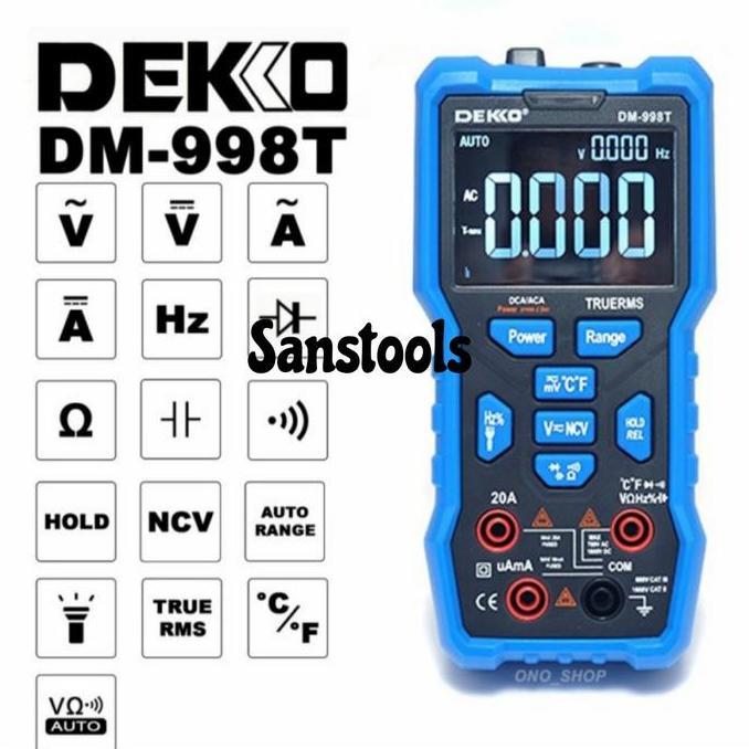 Murah.. Dekko Dm-998T Digital Multimeter Multitester True Rms Deko Dm998T Ori