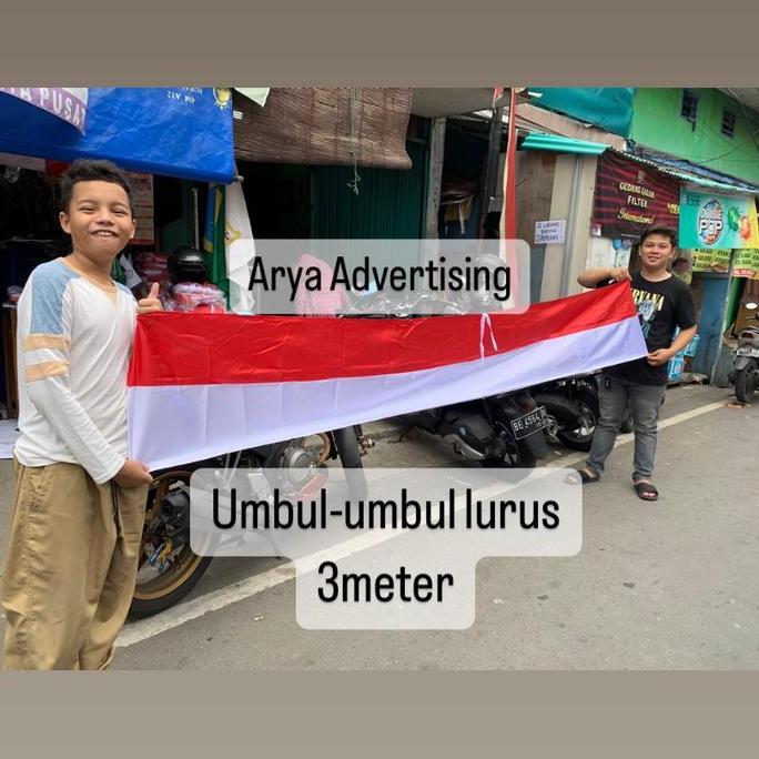 Umbul-umbul merah putih lurus 3 meter
