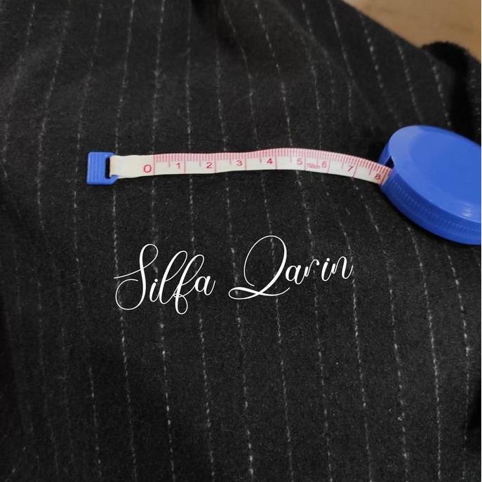 Kain Bahan Celana Salur Pure Wool Italian (Bahan Tebal) / Bahan Blazer Wool Italian