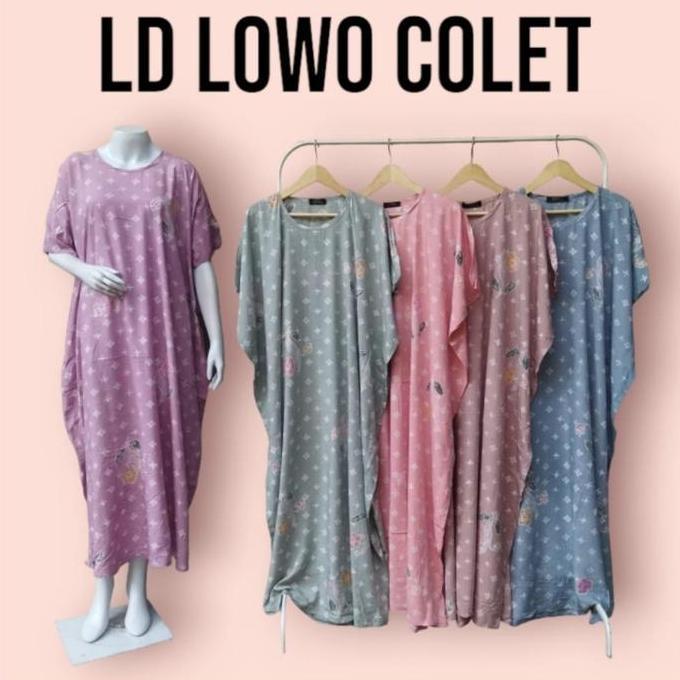 [] KAFTAN LONGDRESS LOWO BATIK PEKALONGAN BIG SUPER JUMBO LD 165 TEBAL TIDAK LUNTUR merk RISNA Baju 