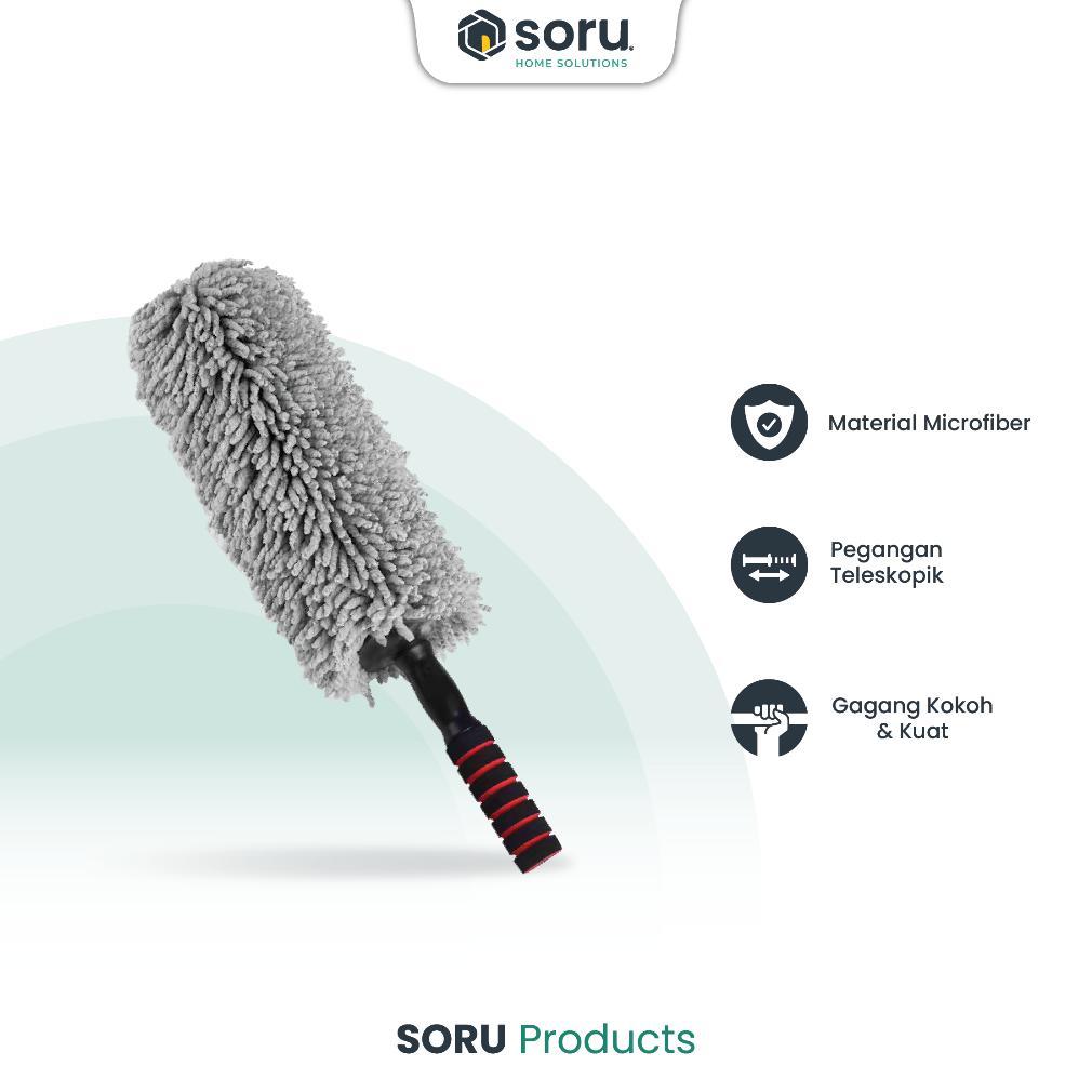 NEW SORU - Kemoceng Microfiber Teleskopik Rumah & Mobil - Microfiber Telescopic Duster Adjustable Ha