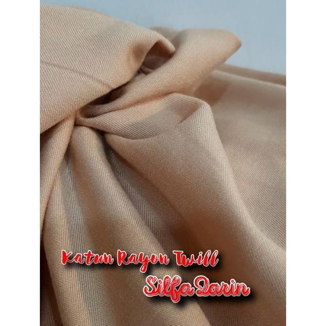 Kain Katun Rayon Twill Premium / Kain Bahan Katun Rayon Twill Polos