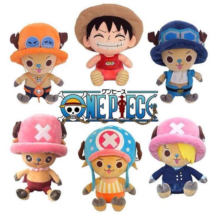 BONEKA ONE PIECE MONKEY D LUFFY CHOPPER ORI ZORO LAW ACE
