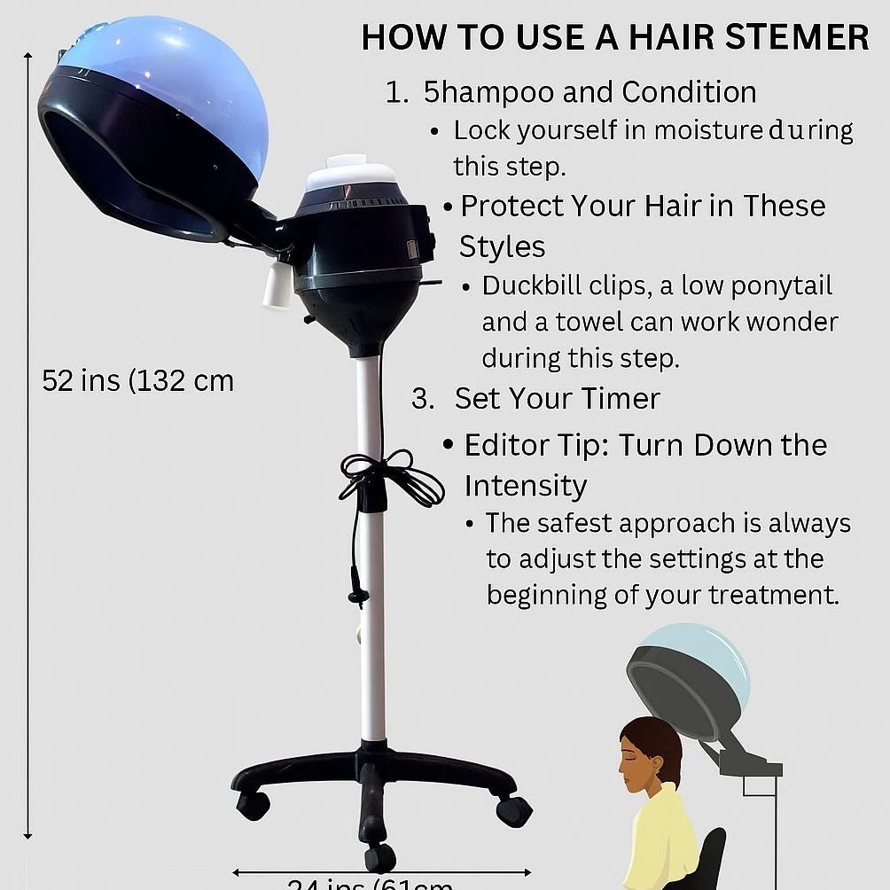 Steamer Rambut Ozone Hair Care / Steamer Rambut / Hair Steamer / Steamer salon kecantikan Pengering 