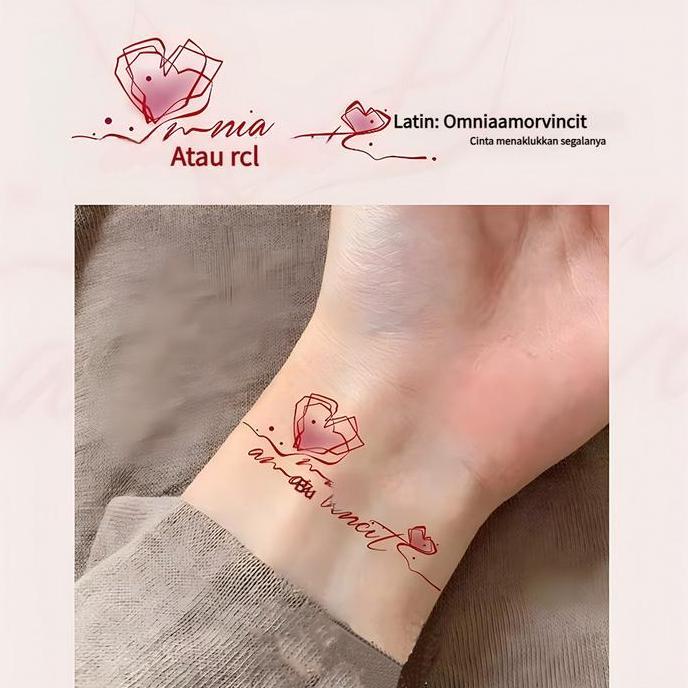 NEZGEFIG Tempel Tato Viral TikTok Tato Temporary Warna-Warni Waterproof untuk Lengan, Tulang Selangk