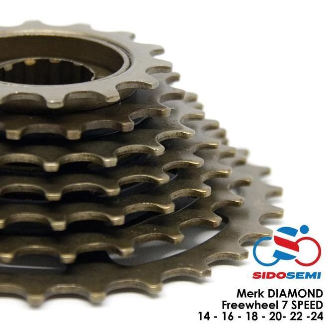 Hanandiastore / Sproket 7 Speed Freewheel Sprocket Gir Gear 7 Speed Sepeda Belakang Drat Ulir MTB Gu