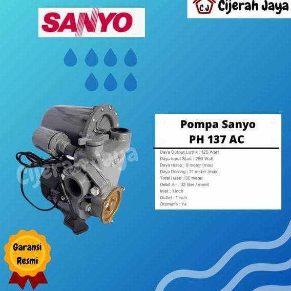 Gonew- Fluszo- Pompa Air Sanyo Ph 137 Ac Ph137Ac Ph-137Ac / Pompa Air Sanyo Otomatis  Pompa Pendoron