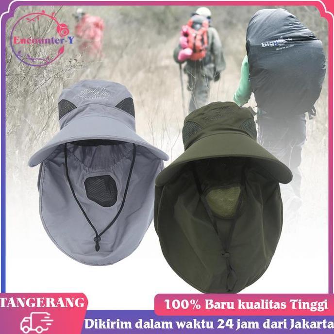 RELMARAMA Topi Mancing Anti Uv Outdoor Hat Topi Mancing Pria Topi Hiking Mancing Army
