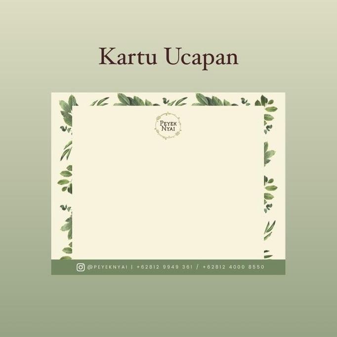 Peyek Nyai - Kartu Ucapan Tambahan