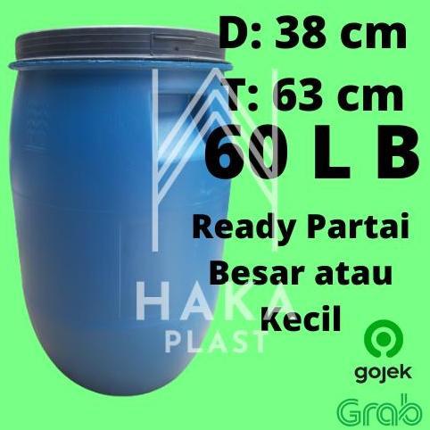 Tangki Tong Air Drum Tempat Sampah Biru Hijau Tebal Gentong Liter Hdpe Serba Guna 60 80 120 150 200 